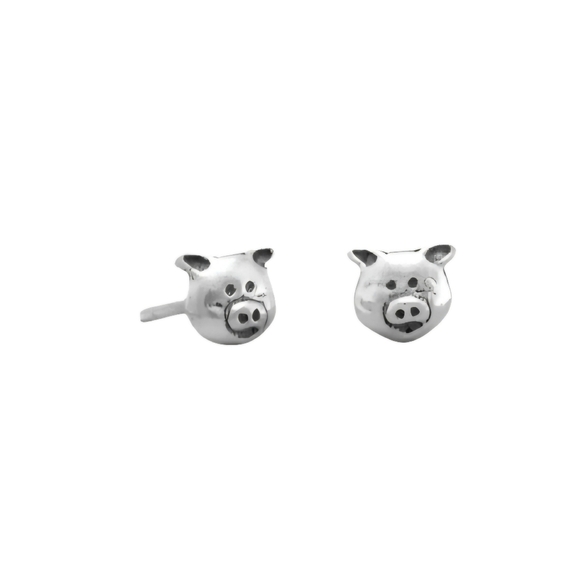 ❤️ PIGGY STUD EARRINGS - Picture 1 of 4